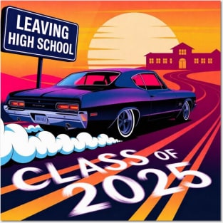 Class of 2025 Senior Graduation Shirt - High School Leaving 2025 Vintage Design Posters and Art